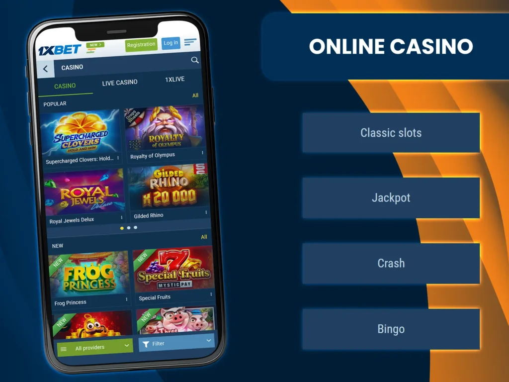 1xBet offers a huge number of games optimized for smartphones.