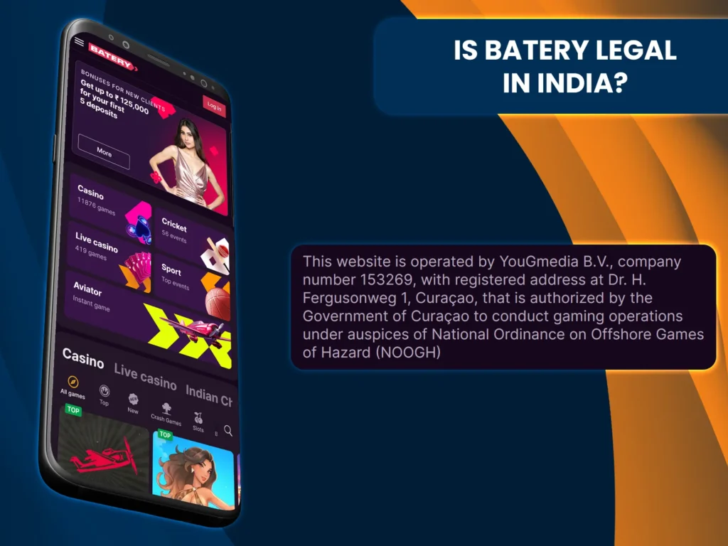 Batery is a legal live casino platform.