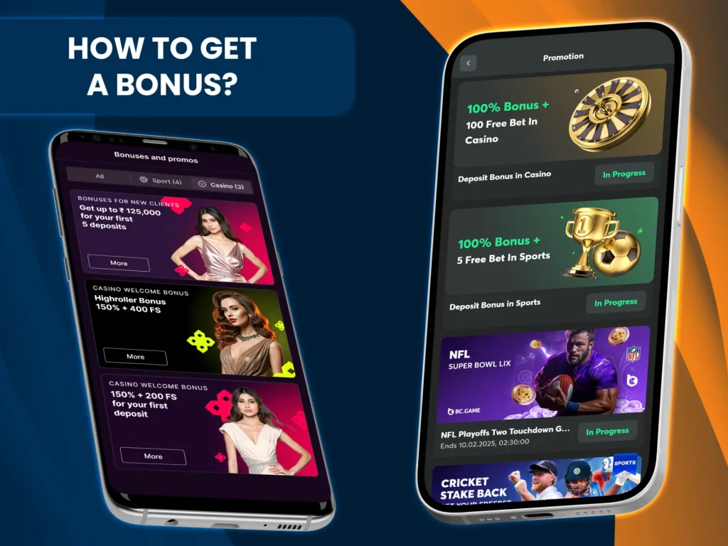 Use these instructions to get live casino bonuses.
