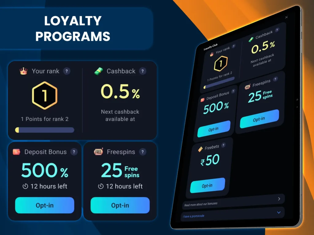 Loyalty programs reward regular live casino players.