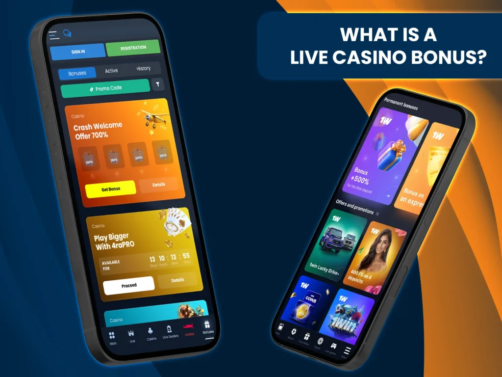 Live casino bonuses enhance play with extra money, free bets, or cashback.