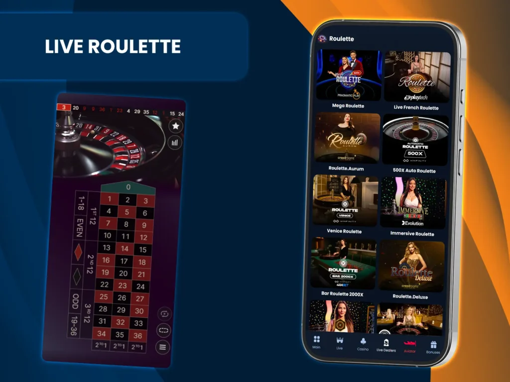 Live Roulette is a simple casino game based on betting on where a ball will land on a spinning numbered wheel.