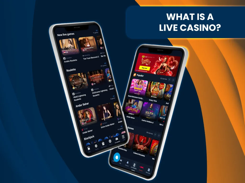 Live casinos let you play with real dealers via live stream.
