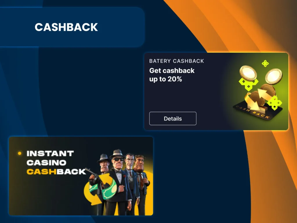 Cashback bonuses refund a percentage of losses over a given period.
