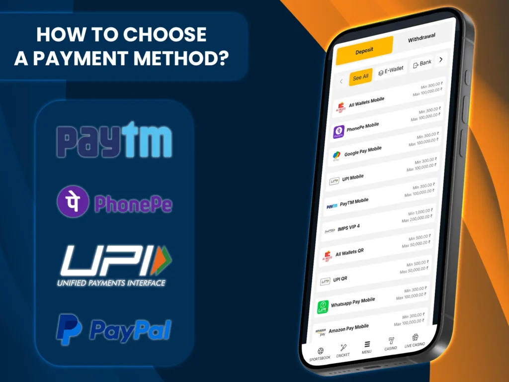 The right payment method is essential for a seamless and comfortable live casino experience.