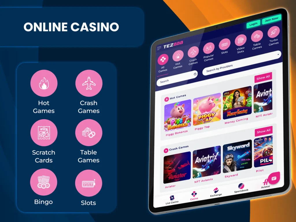 Tez888 boasts a selection of popular and interesting games.