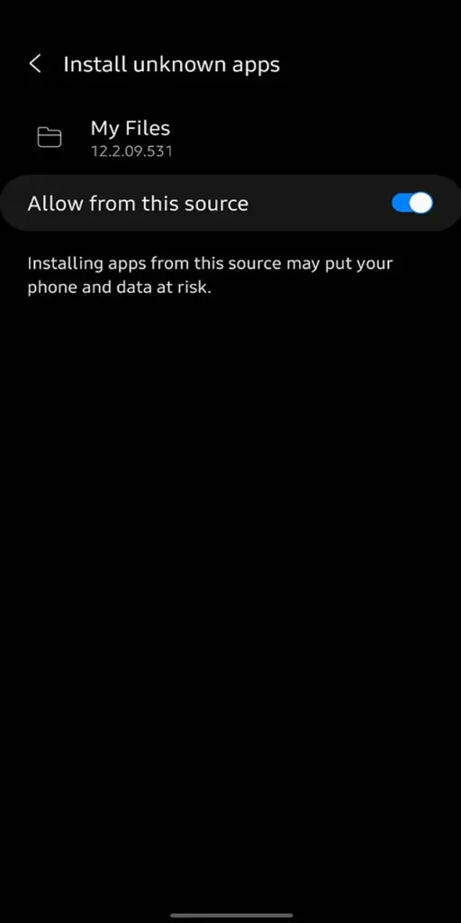 Allow installation of the live casino app on your android device and start playing.