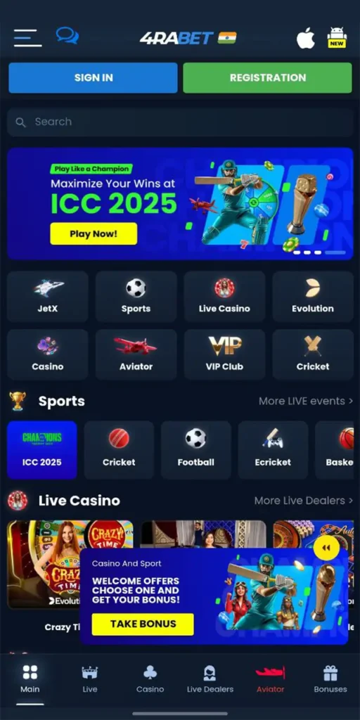 Go to the live casino on android and start winning today.