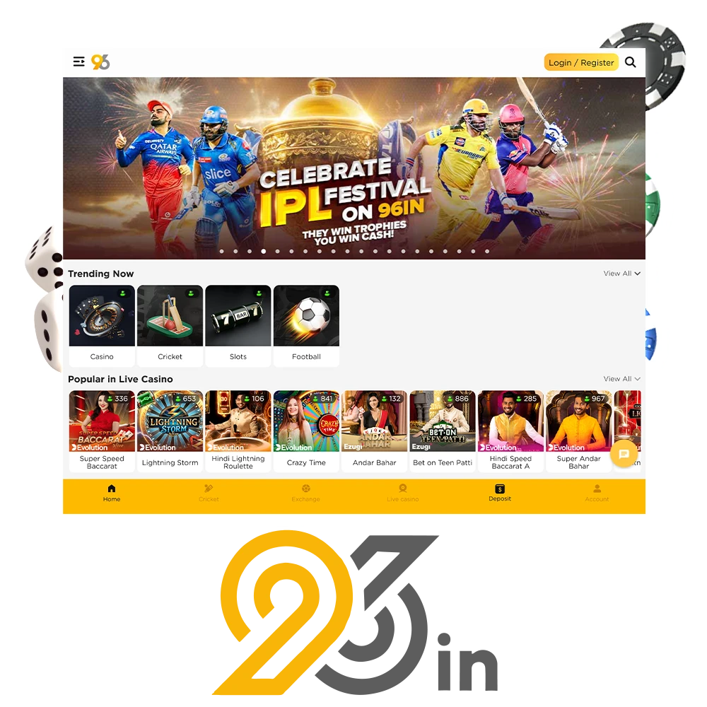 96in Casino is fully licensed and offers diverse games with generous welcome bonuses for new players.