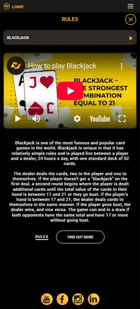 How to play blackjack at a live casino.