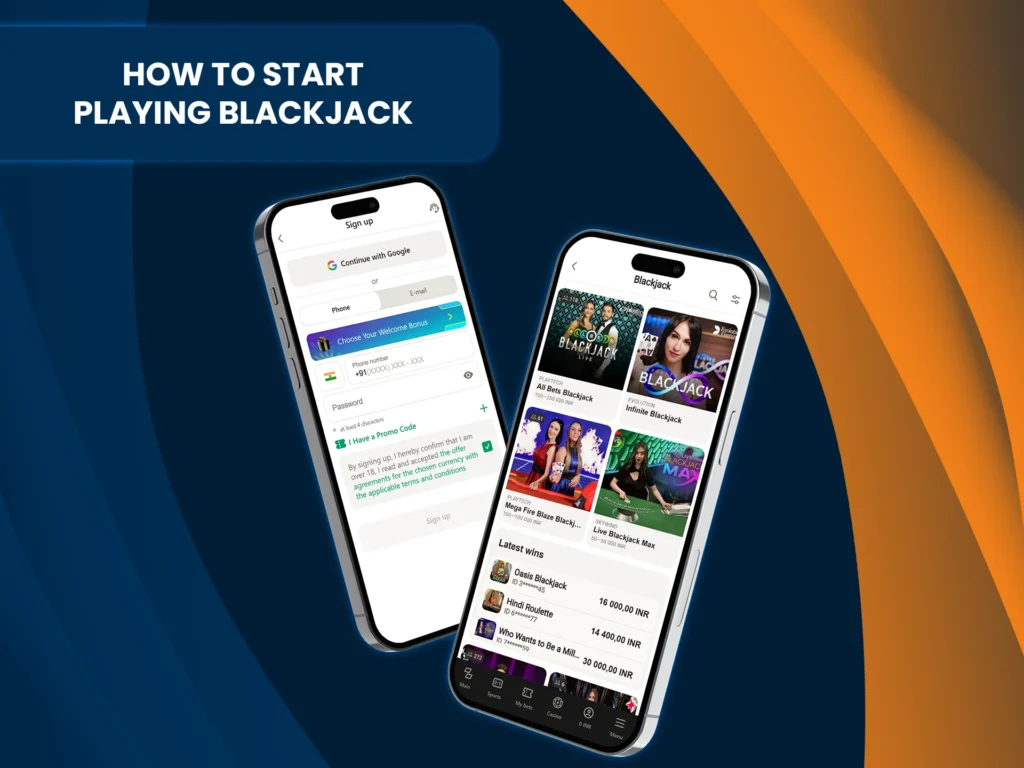 Create an account, make a deposit and start playing blackjack at the live casino.