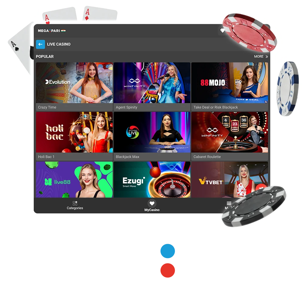 Megapari is licensed by Anjouan and offers slots, live games and more.