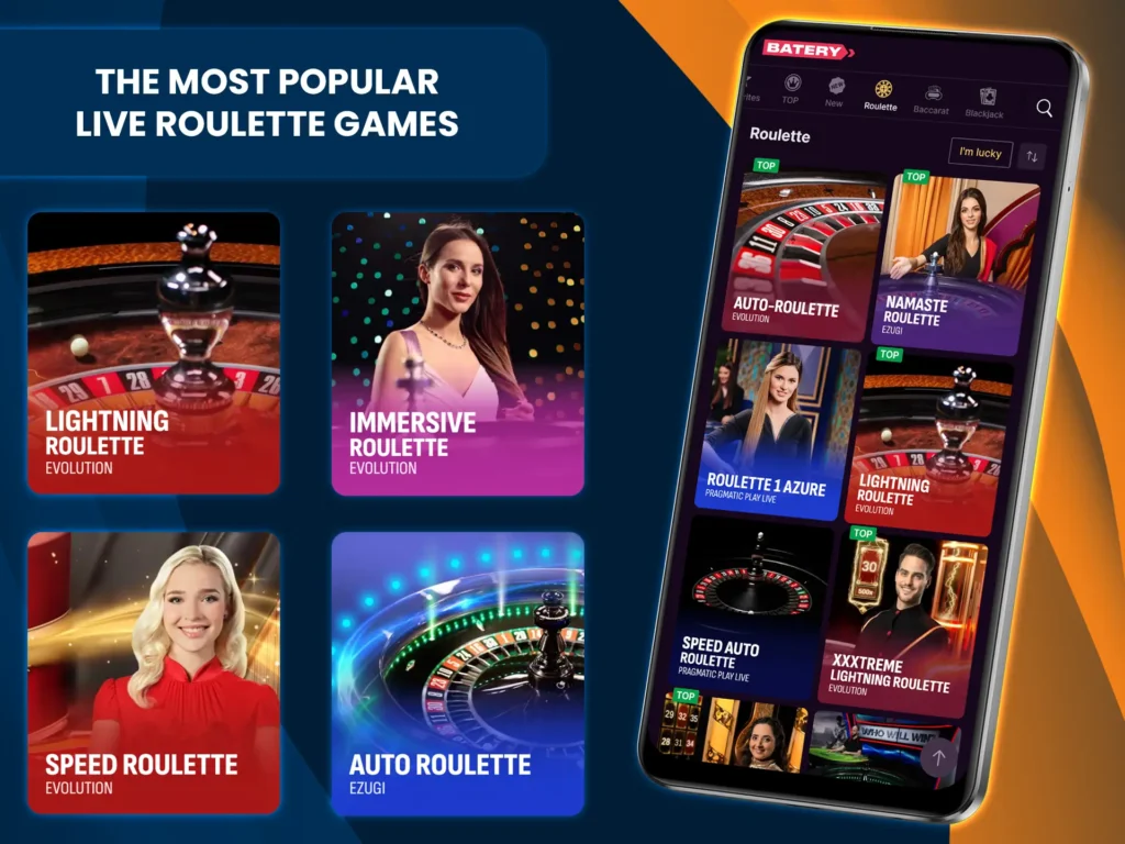 In a live casino, you can choose a version of roulette with faster rounds or bonus multipliers.