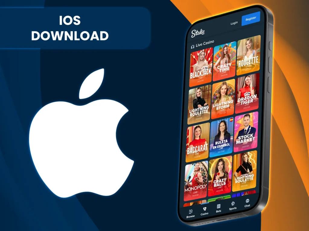 Open Stake Casino via Safari and start playing.