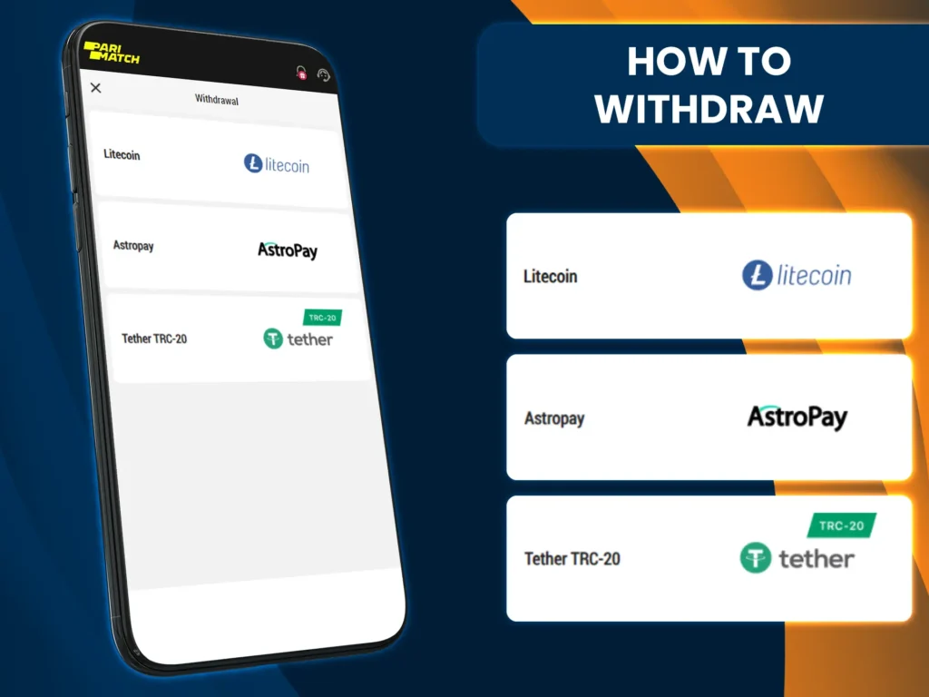 Easily withdraw your funds from Parimatch.