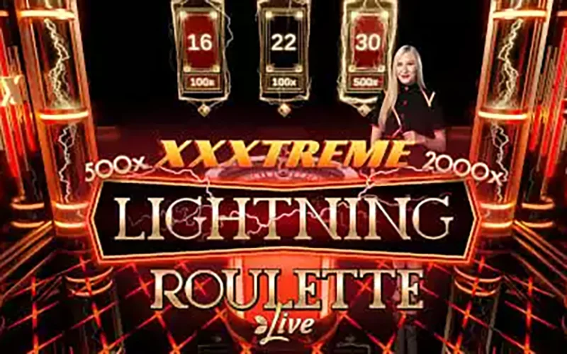 Each new bet can bring you a win on the red sector in XXXtreme Lightning Roulette.